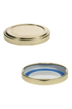 Deckel TO-66 gold Blueseal past, speziell für fett- und ölhaltige Füllgüter, PVC-frei